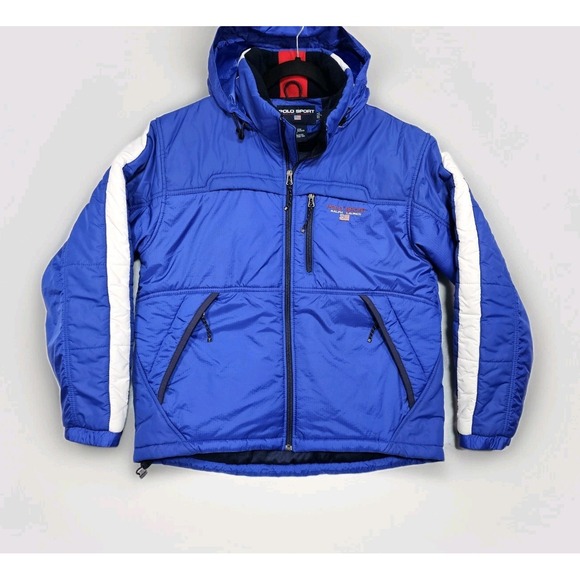 Vtg 90's Ralph Lauren Polo Sport Jacket Mens M Puffer Coat Full
